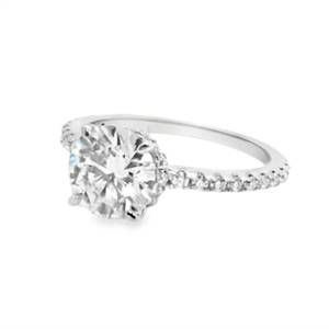 NEW ALLYANNA GIFTS women's 2.0ct 8.0mm moissanite engagement ring in sterling si